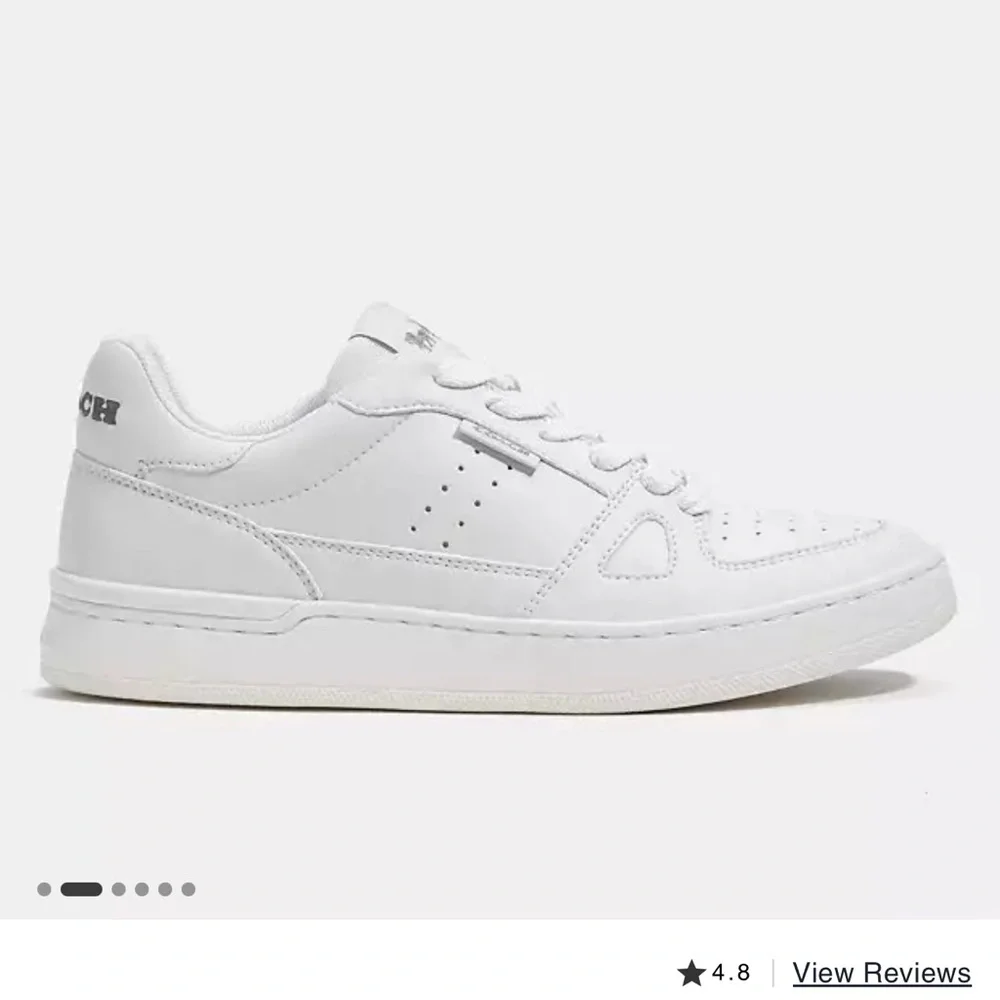 NWT- Coach White Clip Court Low Top Sneakers- size 7 - Picture 2 of 10